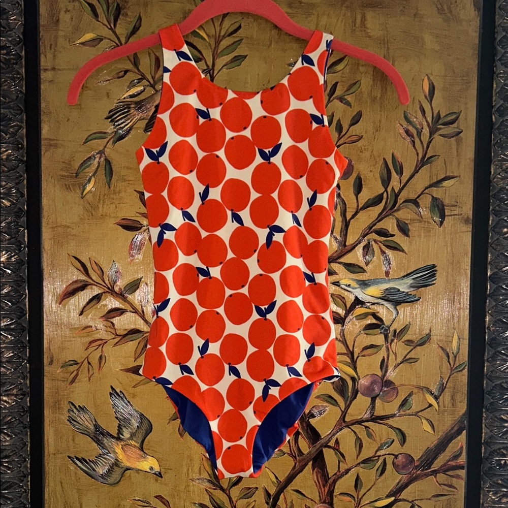 Hanna Andersson orange print swimsuit
